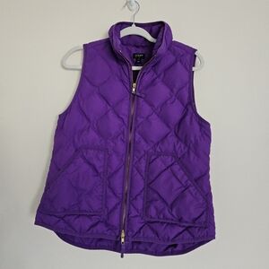J.Crew Down Vest Purple Medium M